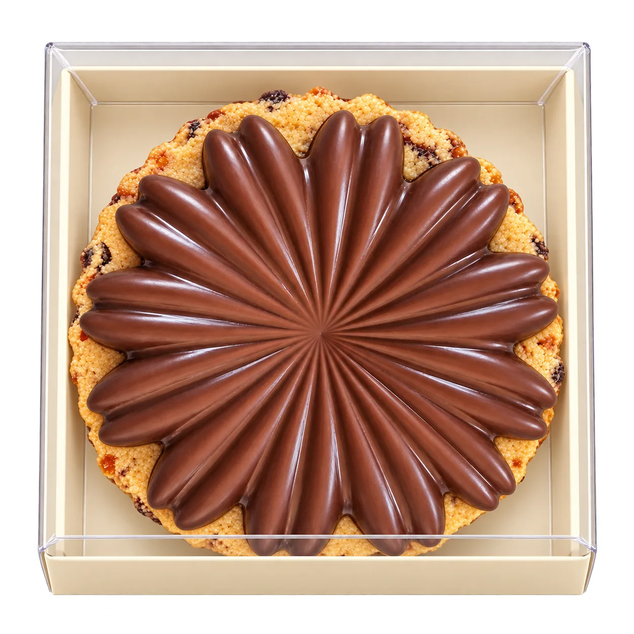 Rosace, cookie multicéréales au chocolat et gianduja noix de cajou
